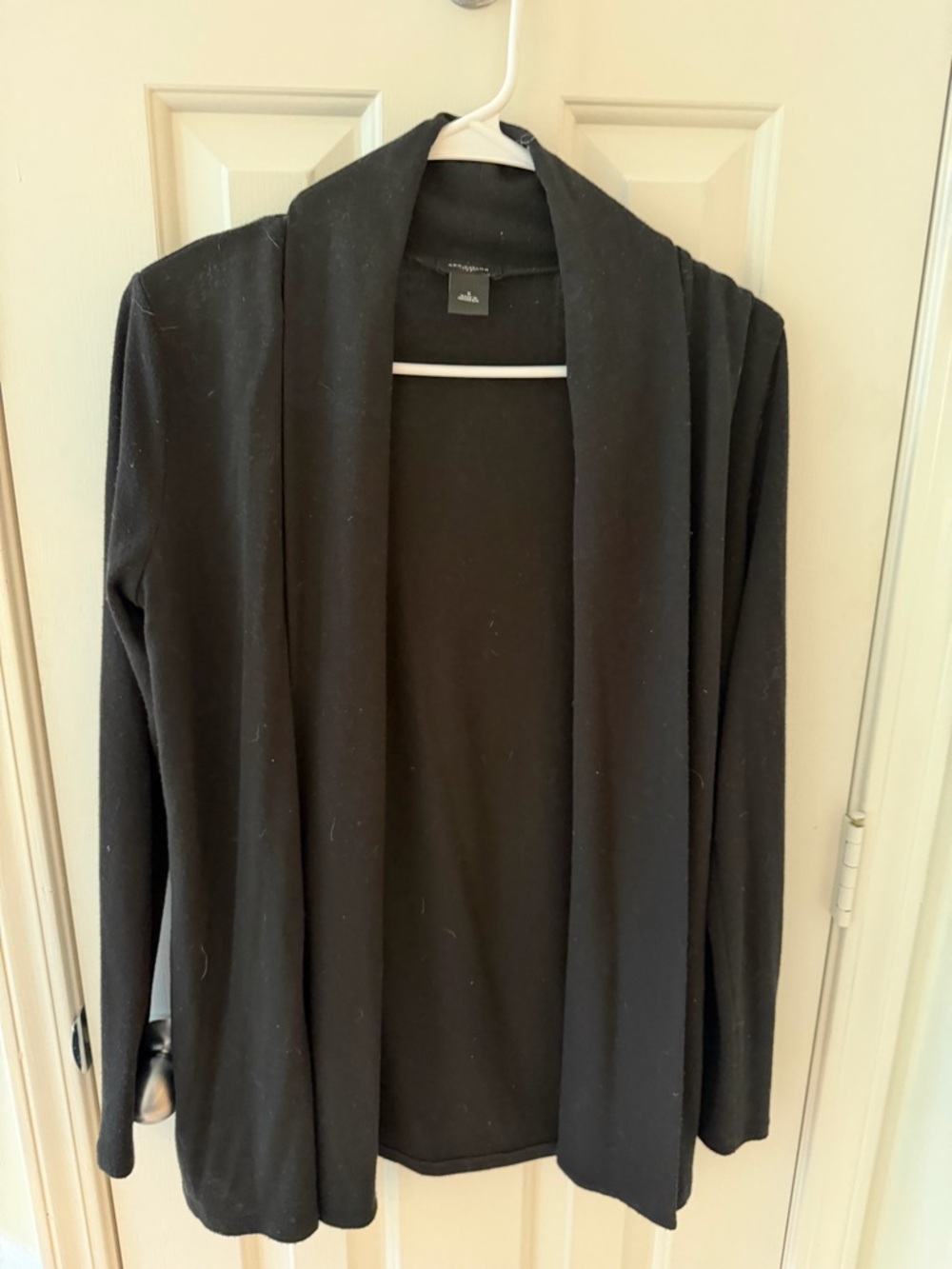 Black Open Front Cardigan